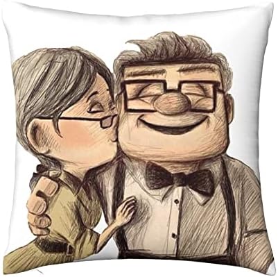 Pleinaira Carl e Ellie Love travesseiros Casa decorativa Cosses de arremesso para sofá Coloque Capa de almofada