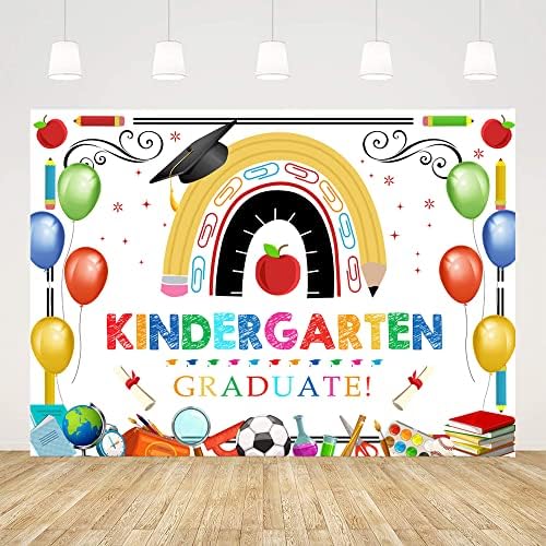 Ticuenicoa 7x5ft 2023 Jardim de infância parabéns pano de graduação para balões de arco -íris