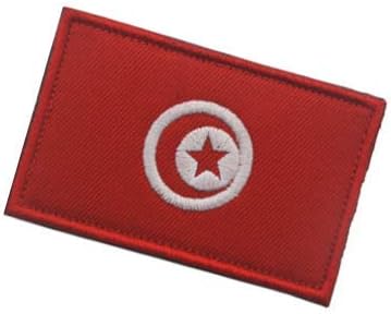 Tunisian Flag Patch Military Hook Loop Tactics Morale