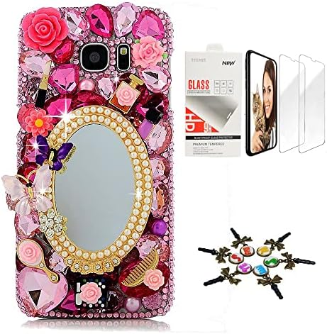 STENES Sparkle Case Compatível com Caixa Samsung Galaxy A42 5G - Stylish - 3D Bling Bling Camellia