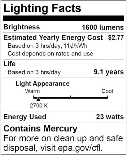 Sunlite 05468 -Su diminuído da lâmpada CFL em espiral, 18 watts, base média, 1200 lúmens, 10.000 horas de