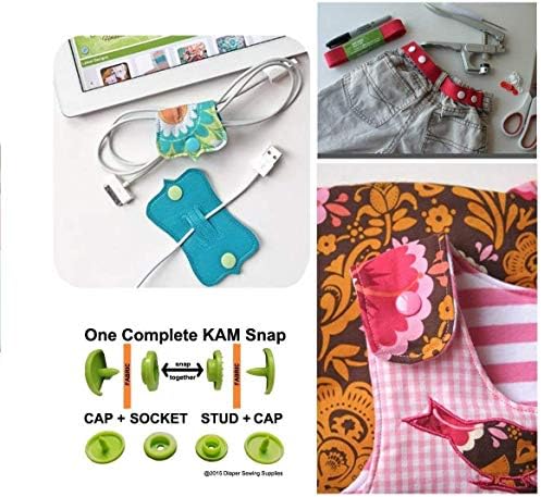 Botões Kam Snaps + alicates de snap, kit de fixadores de partida, 384 conjuntos de 24 cores, tamanho 20 t5 kam