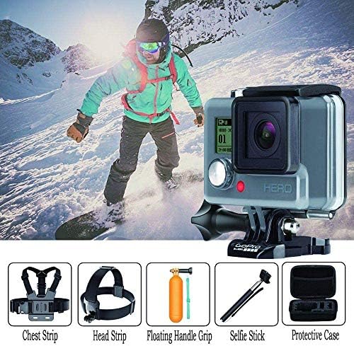 Navitech 18-in-1 Action Camera Accessories Combo Kit com EVA Case-Compatível com Topiky 4K Action Camera