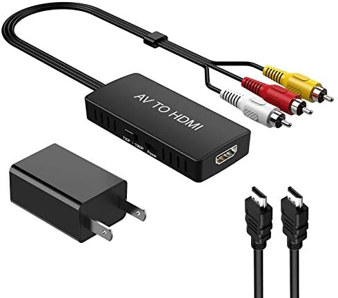 Digitnow RCA para conversor HDMI, AV para HDMI Composite Video Audio Converter Adapter, suporta