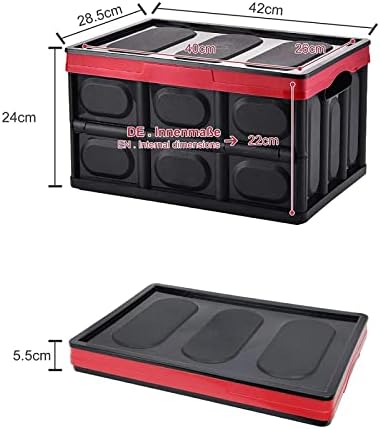 Zhangzhiyua 30L Organizador dobrável, caixa de armazenamento reutilizável portátil multiuso - casa,