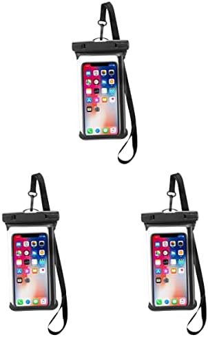 INOOMP 3PCS PVC Bolsa de celular transparente Phone universal Bolsa flutuante bolsa de água esportiva