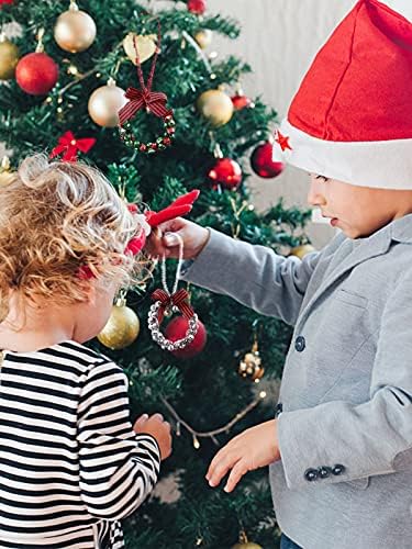 Kalolary Christmas Jingle Bell Wreath Ornamentos Kit de artesanato Decorações penduradas para crianças