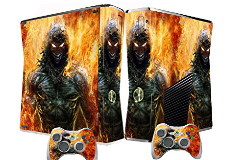 Xbox Skins Fire Monster Ghost Decals Tampa de vinil para Xbox 360 Slim Console