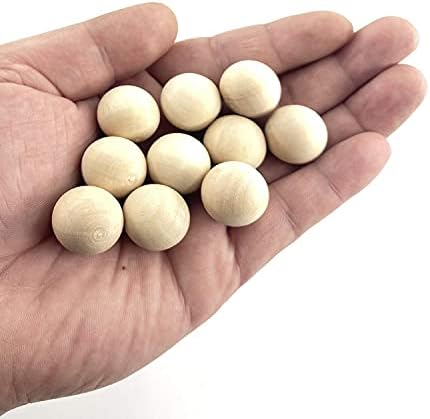 Bolas de madeira de 0,78 polegadas de madeira inacabada de bolas redondas de madeira para bolas de
