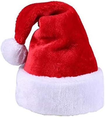 Chapéu de férias santa pelúcia macia grossa boné de Natal