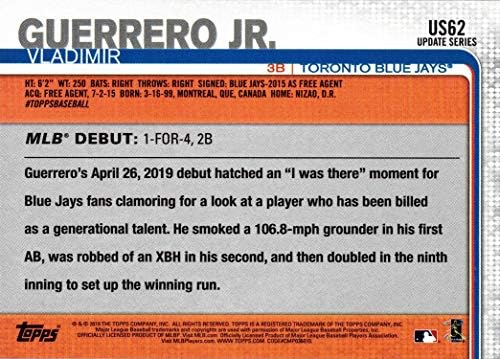 2019 Topps Update Baseball US62 Vladimir Guerrero Jr.