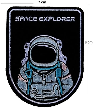 Tenner.LONDON SPACE Explorer Bordado de bordado de ferro ou costurar em motivos bordados NASA Astronauta Appliques