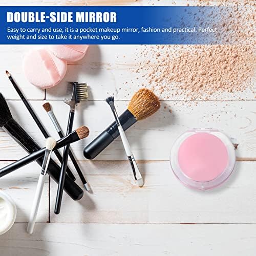 Fomiyes espelho redondo espelho vintage espelho compacto espelho de dupla face maquiagem espelho de maquiagem de