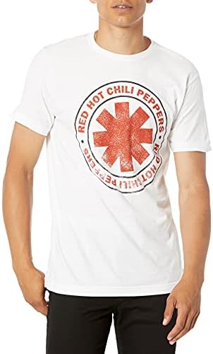 Red Hot Chili Peppers Official Homem T-shirt de logotipo delineado