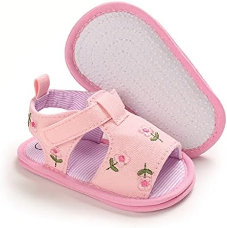 Sapatos de verão Flor de berço -Libernador de crianças pré -caminhão sandálias Baby Hollow macio