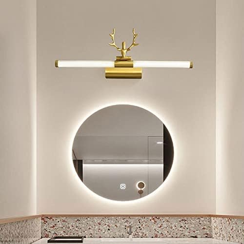 JADSSOX BRASS VANITY Mirror Lâmpada Vaidade de cobre Sconce de parede, iluminação de imagem de quadro de 4000k, luminária de luminária de luminária de banheiro LED Lâmpadas dianteiras para espelho para espelho de vestiário armário de espelho