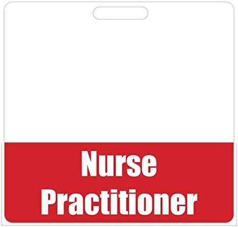 Crachado de praticante de enfermagem Buddy - tags de crachá de serviço pesado horizontal para NP -
