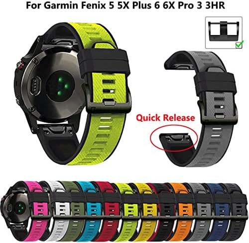 VBWVA Novas tiras de faixa de relógio inteligente para Garmin Fenix ​​7 7x 6 6s 6x 5x 5 5s 3 3hr Forerunner 935