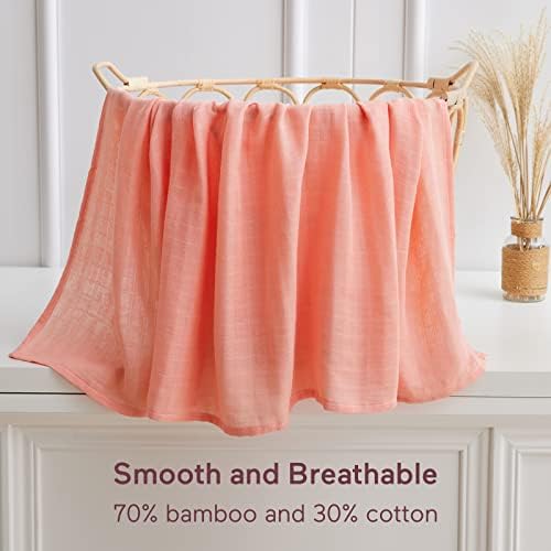 Momcozy Muslin Swaddle Cobertors, cobertores macios de bebê sedosos 47 x 47 polegadas, cobertores respiráveis