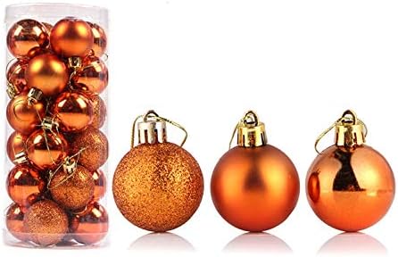 Koqwez33 24pcs 4/6/8cm Bola de árvore de Natal de Natal, ornamentos de bola pendurada de Natal,