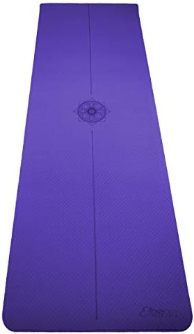 Produtos de feijão Superlite TPE Yoga Mat | Design de Mandala Centering | Extra-Long | Não esquiador,
