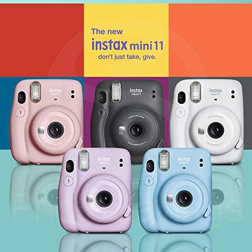 Fujifilm Instax Mini 11 Câmera de filme instantânea + 2x Fujifilm Instax Mini Twin Film, Câmera de