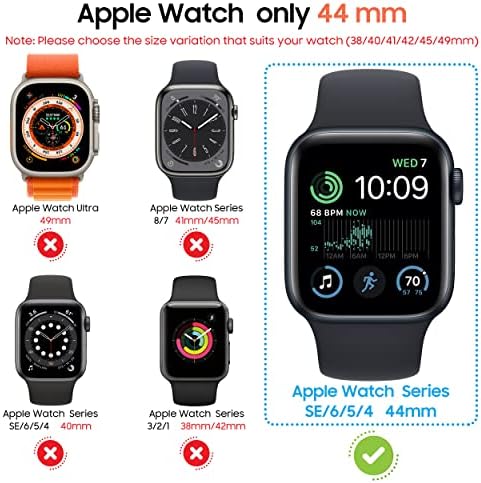 Suoman for Apple Watch Case de protetor de tela de 44 mm, tampa de capa de cobertura completa de design