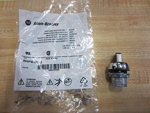 Allen Bradley 800FM-SM32 botão padrão, 3 posição, apenas operador, metal, mantido, 22,5 mm, interruptor