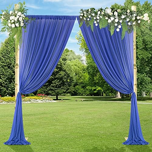 Cortinas de cenário azul royal de 10x10 ft para festas, cortinas de pano de fundo de tecido puro