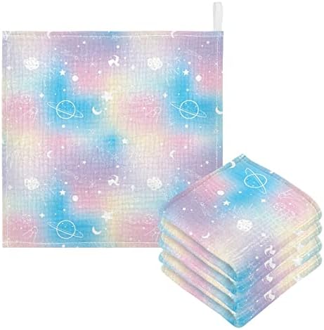 Panos de panos de banheiros de banheiro de banheiro face toalhas lençóis arco -íris galáxia decorativo