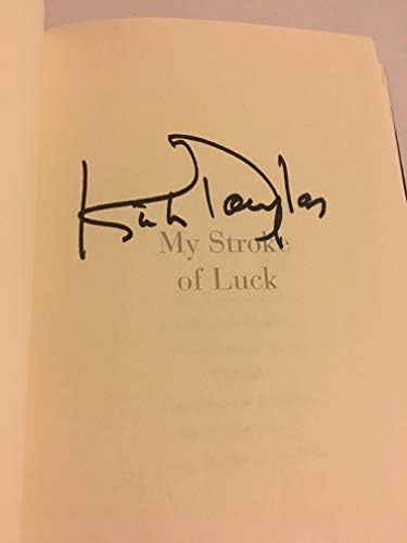 Kirk Douglas Hand autografou meu tiro de Luck Hard Cover Book