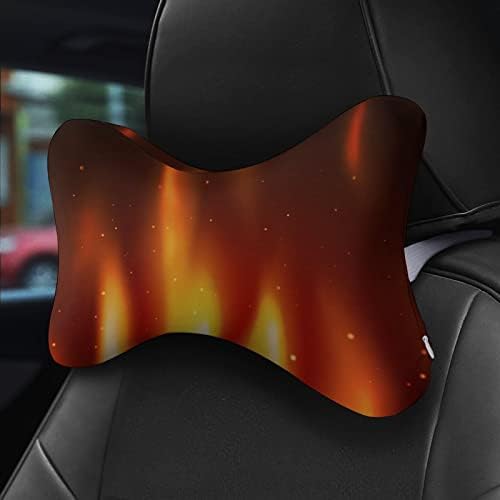 Pillow do pescoço do carro de fogo de fogo queimado de 2 suportes confortáveis ​​para apoio de cabeça para apoio