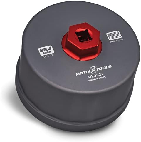 Motivx Tools MX2322-US 86.4mm 16 Fluta Precision CNC Chave de filtro de óleo de alumínio CNC Compatível com 2014