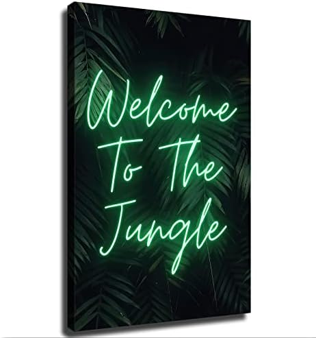 Bem -vindo ao Jungle Green Home Decor Pintura Poster Pintura Decorativa Background Wall Picture Picture Mural Quarto