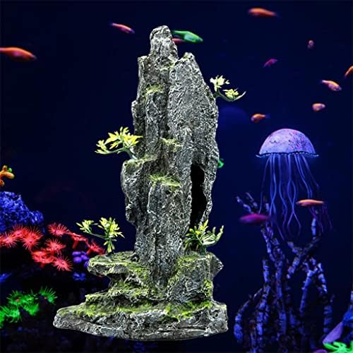 Zhuhw Fish Tank Paisagismo de simulação criativa Resina Aquarium Rockery Ornament para decorações