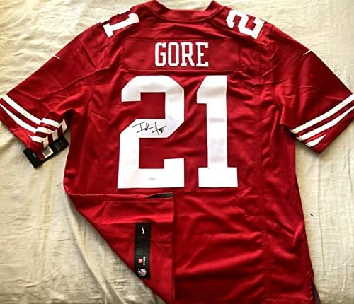 Frank Gore autografado Auto 49ers autêntico Nike Red Stitched Jersey JSA - camisas da NFL autografadas