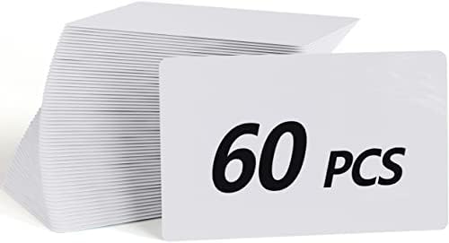 KTRIO 60 Pack Premium Blank PVC Cards para ID IMPRESSORES DE IMPRESSORES GRAPACIONAIS PVC Cards CR80