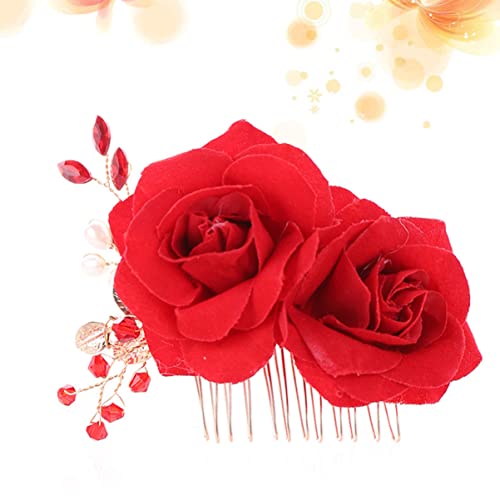 1pc pente, acessórios para meninas pente para tango decorativo pérola pérola rosa de festa clipes flor