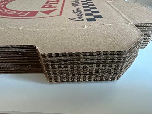 Pizza de 10 polegadas Kraft B Flugue Pizza Box Box Recipiente de Comida - 10 pacote