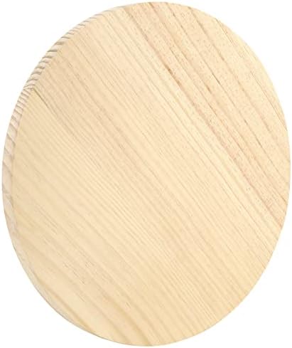 Sinjeun 4 pacote 12 polegadas placa de madeira redonda, 3/4 de polegada de espessura de madeira em branco, placas