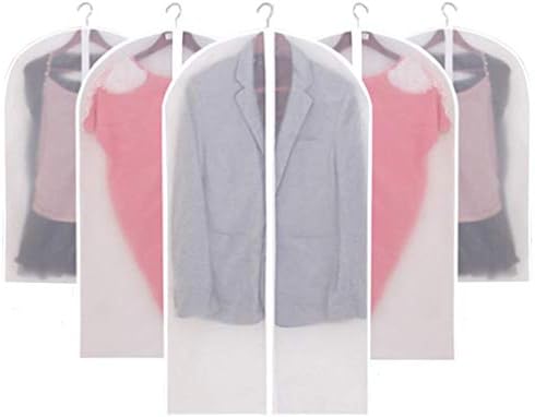 Toyvian 1pcs Saco de vestuário transparente, capa de poeira 24 x 18 para pendurar roupas, com sacos