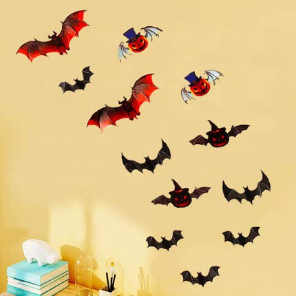 Halloween Party Supplies Decorações Bats 3d decorativo morcegos assustadores adesivo de parede adesivo
