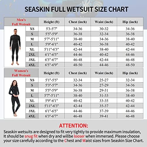 Seaskin Mens 3mm Shorty Wety Wetsuit Womens, traje de mergulho de mergulho de corpo inteiro Termo penteado para