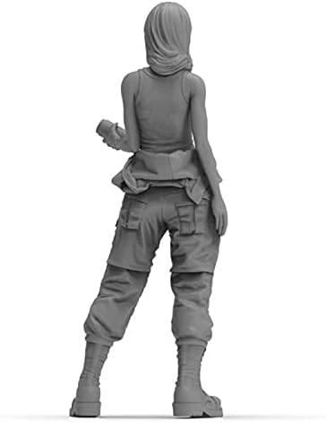 Risjc 1/16 Modelo de soldado de resina de menina sorridente kit de modelo miniatura não montado/u82373