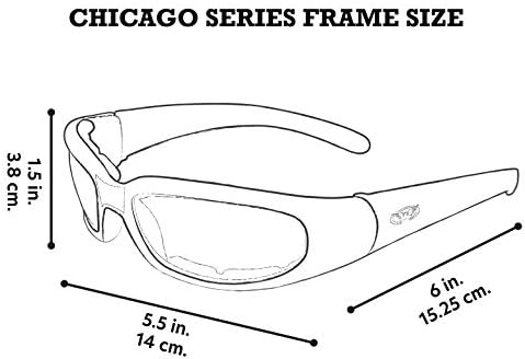 Global Vision 2 pares de óculos de sol acolchoados de Chicago acolchoados para mulheres moldura