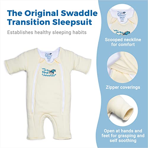 Magia do bebê Merlin Sleepsuit - Swaddle de transição para bebês algodão - terno de sono para bebês