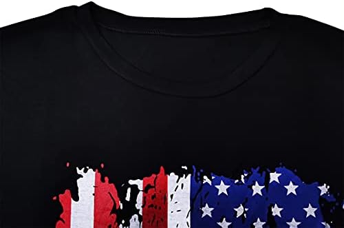 T-shirts de bandeira americana masculina Tops de manga curta Tops dos EUA Camisa Casual 4 de julho