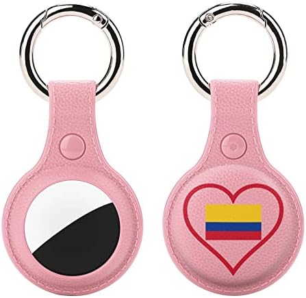 I Love Colombia Red Heart Holder para Airtag Key Ring TPU Proteção Caso Caso Localizador Tag para Pets de Bagagem