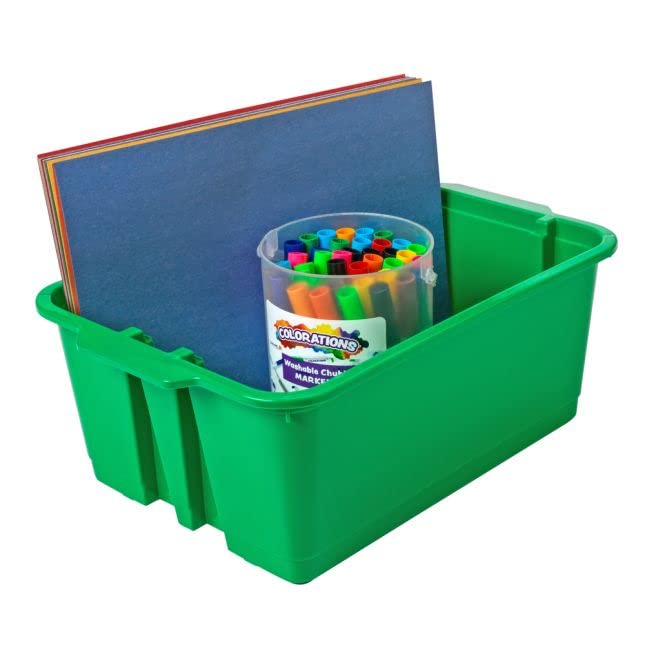 Cores do grupo de coisas realmente boas para 6 - caixas de empilhamento em sala de aula - 6 caixas