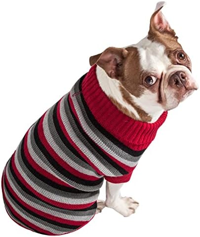 PET LIFE ® Polo -casual Sweater Pet Sweater - Designer Dog Sweater com Turtle Neck - Roupas de